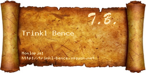 Trinkl Bence névjegykártya